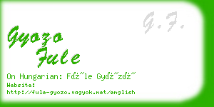 gyozo fule business card