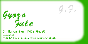 gyozo fule business card